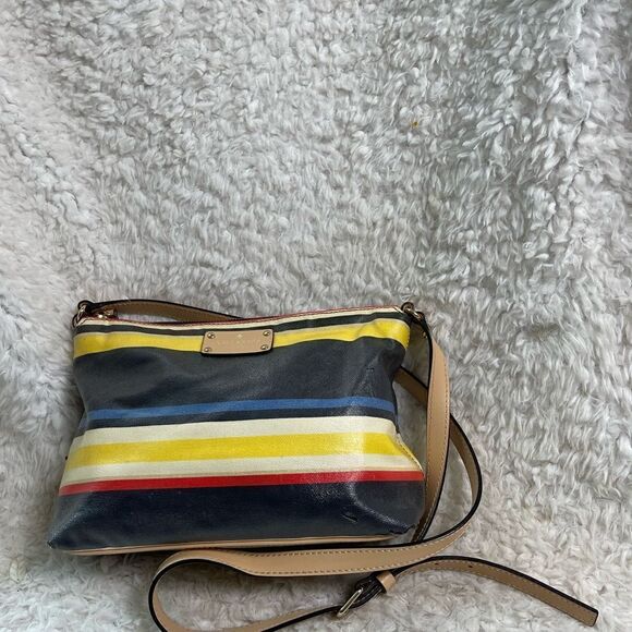 KATE SPADE | Hailey Westchester Forever multi Striped Coated Canvas Crossbody - Picture 2 of 10